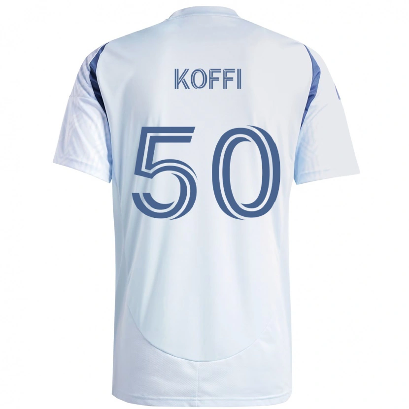 Danxen Kobiety Christian Koffi #50 Czerwony Biały Wyjazdowa Koszulka 2025/26 Koszulki Klubowe