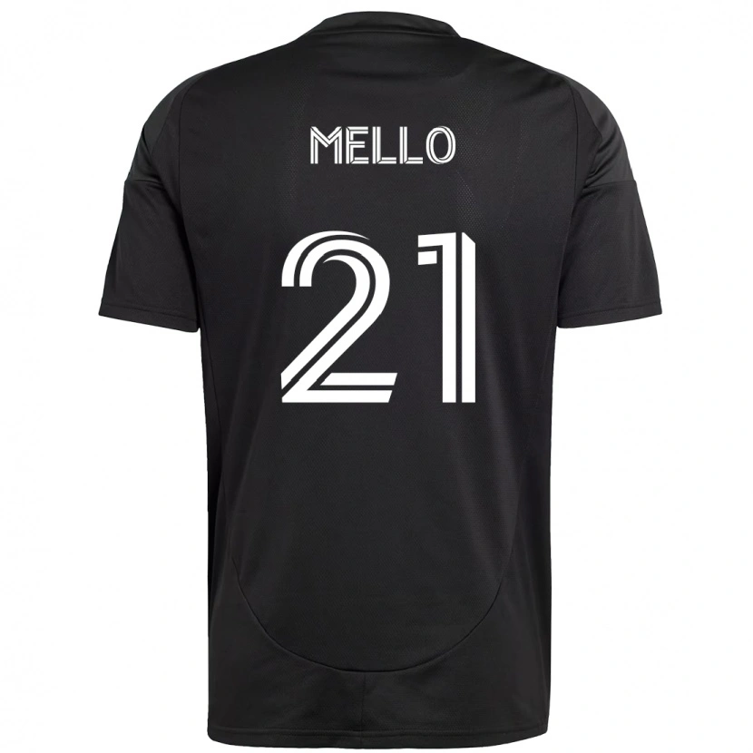 Danxen Kobiety Vinicius Mello #21 Czarny Biały Wyjazdowa Koszulka 2025/26 Koszulki Klubowe