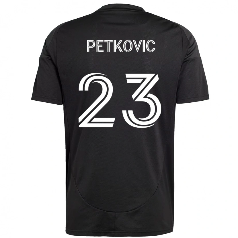 Danxen Kobiety Nikola Petkovic #23 Czarny Biały Wyjazdowa Koszulka 2025/26 Koszulki Klubowe