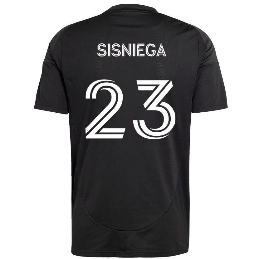 Danxen Kobiety Pablo Sisniega #23 Czarny Biały Wyjazdowa Koszulka 2025/26 Koszulki Klubowe