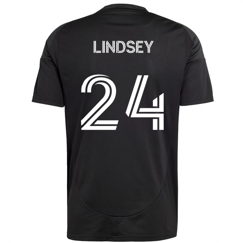 Danxen Kobiety Jaylin Lindsey #24 Czarny Biały Wyjazdowa Koszulka 2025/26 Koszulki Klubowe