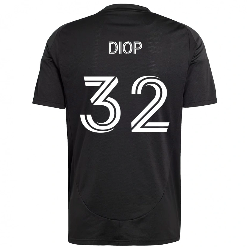 Danxen Kobiety Hamady Diop #32 Czarny Biały Wyjazdowa Koszulka 2025/26 Koszulki Klubowe