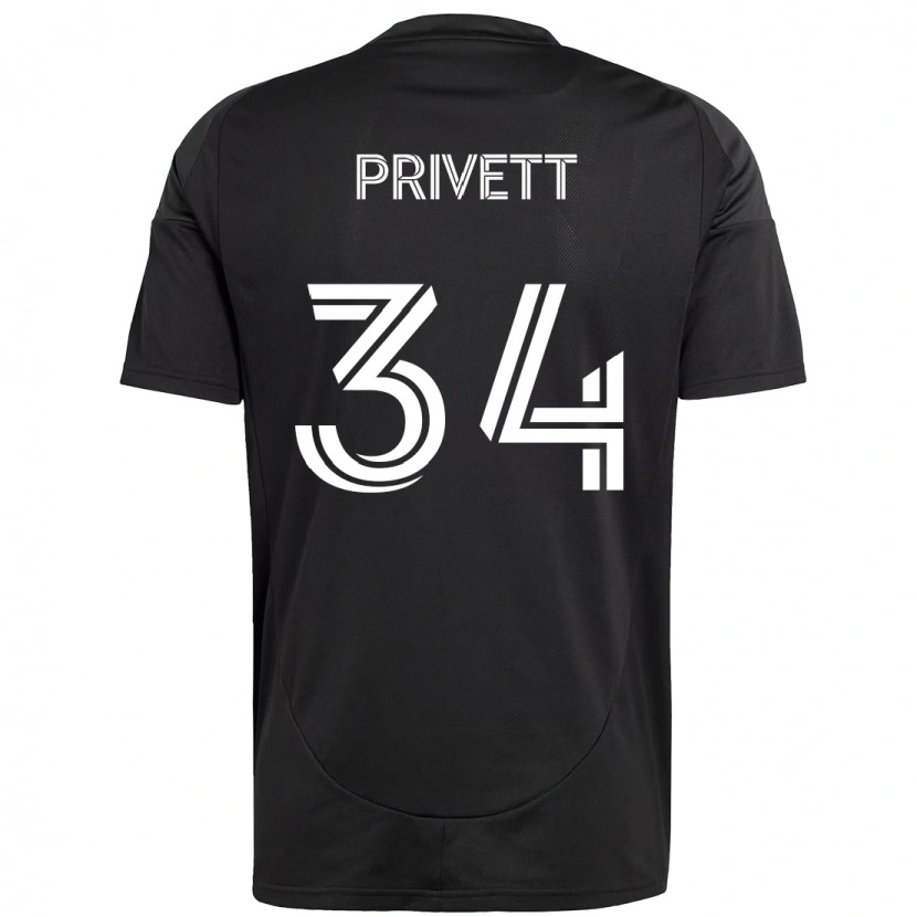 Danxen Kobiety Andrew Privett #34 Czarny Biały Wyjazdowa Koszulka 2025/26 Koszulki Klubowe