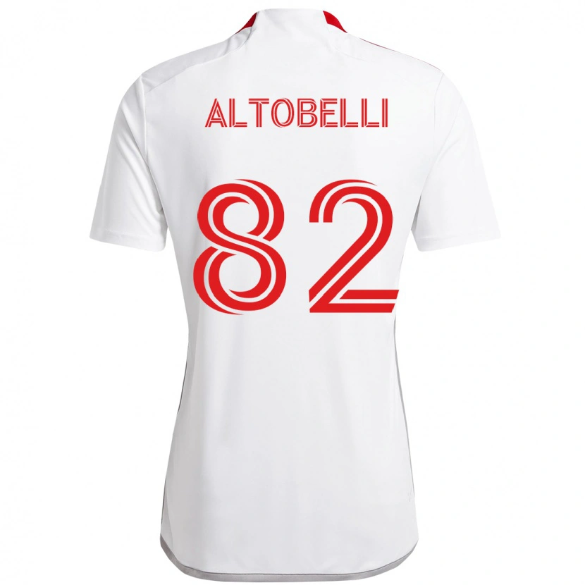 Danxen Kobiety Julian Altobelli #82 Czerwony Biały Wyjazdowa Koszulka 2025/26 Koszulki Klubowe