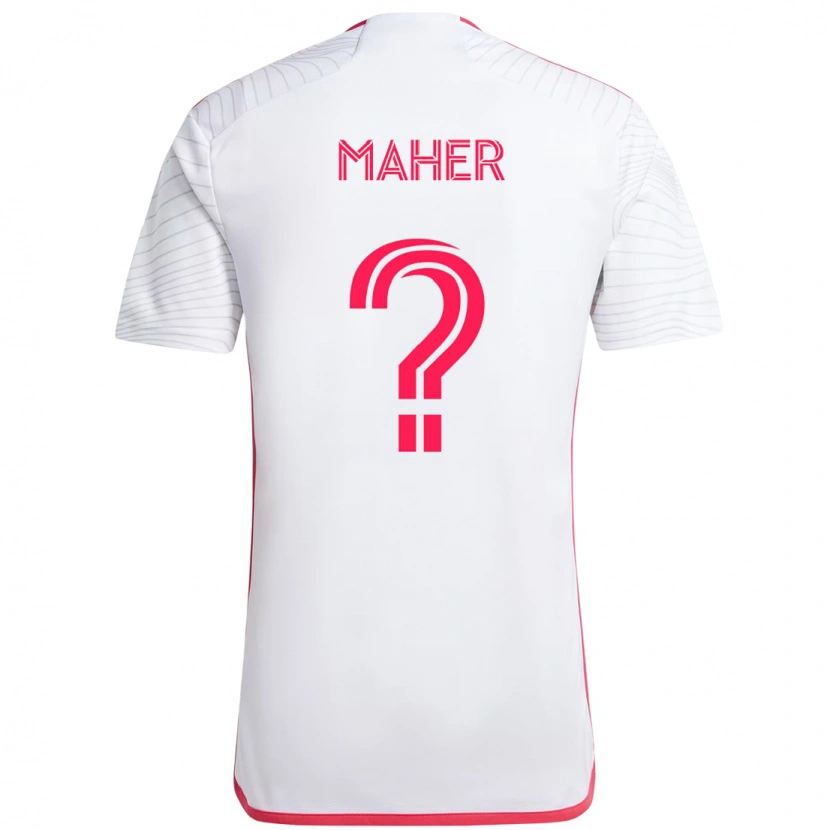 Danxen Kobiety Josh Maher #0 Biały Magenta Wyjazdowa Koszulka 2025/26 Koszulki Klubowe
