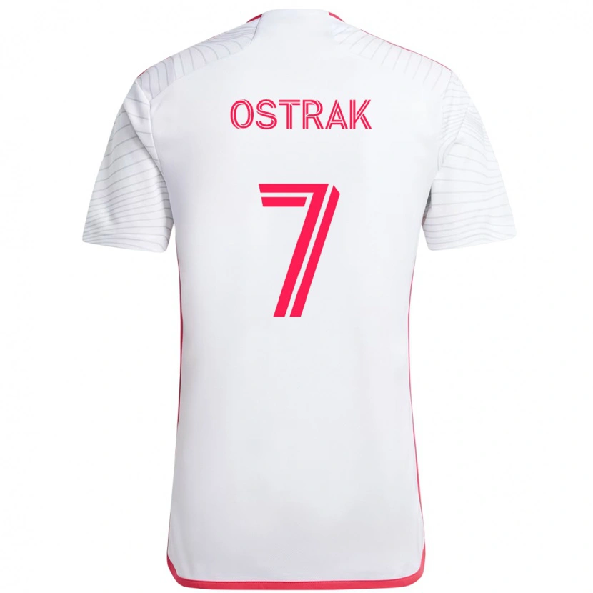 Danxen Kobiety Tomas Ostrak #7 Biały Magenta Wyjazdowa Koszulka 2025/26 Koszulki Klubowe