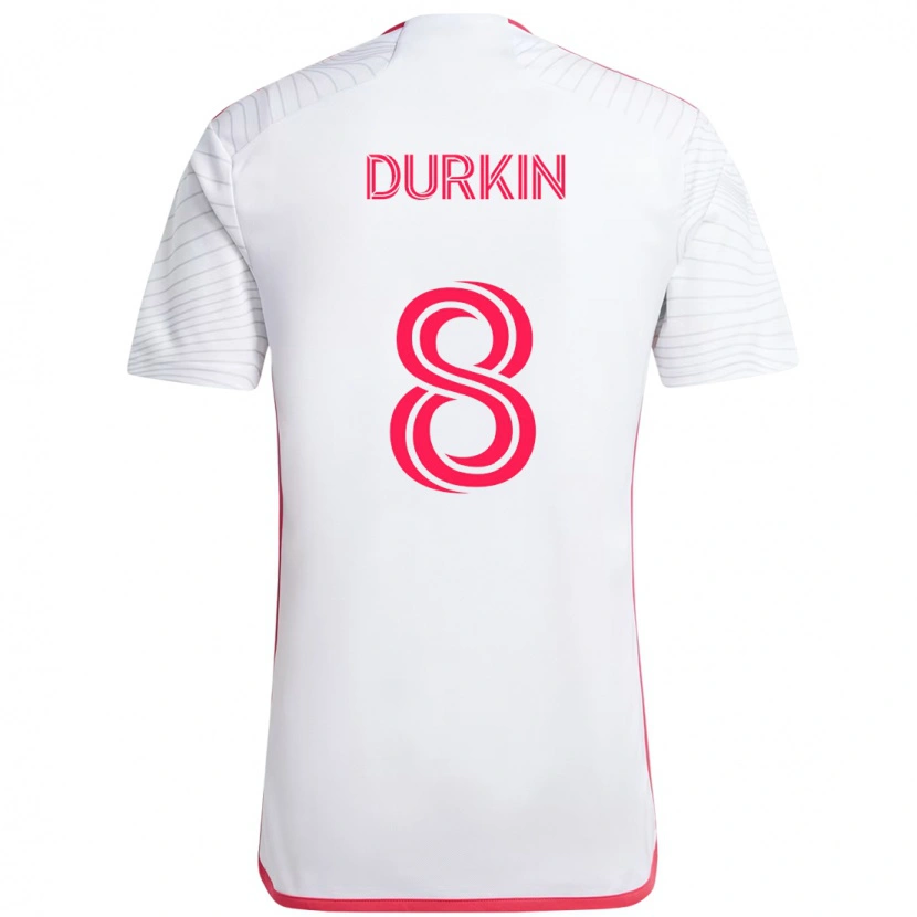 Danxen Kobiety Chris Durkin #8 Biały Magenta Wyjazdowa Koszulka 2025/26 Koszulki Klubowe