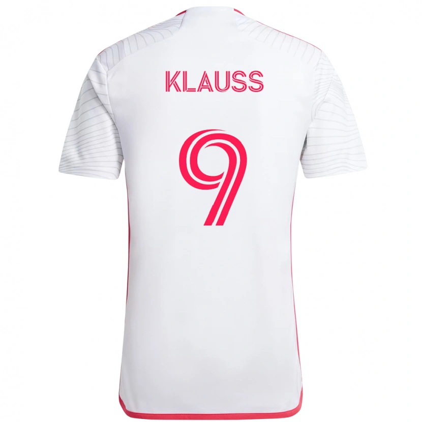 Danxen Kobiety João Klauss #9 Biały Magenta Wyjazdowa Koszulka 2025/26 Koszulki Klubowe