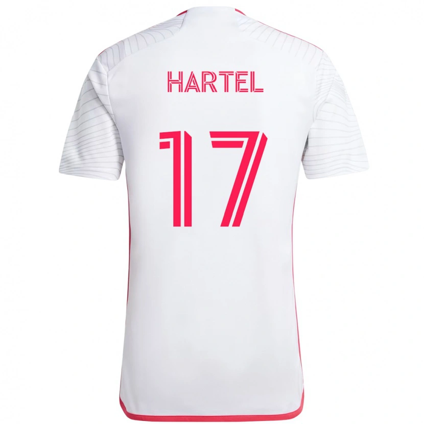 Danxen Kobiety Marcel Hartel #17 Biały Magenta Wyjazdowa Koszulka 2025/26 Koszulki Klubowe