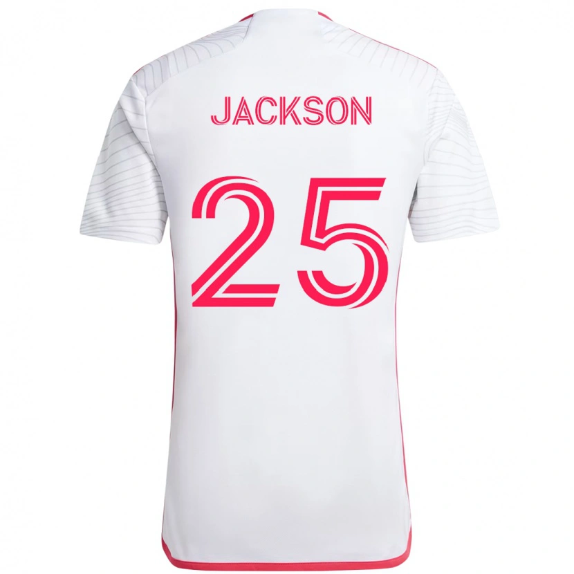 Danxen Kobiety Aziel Jackson #25 Biały Magenta Wyjazdowa Koszulka 2025/26 Koszulki Klubowe