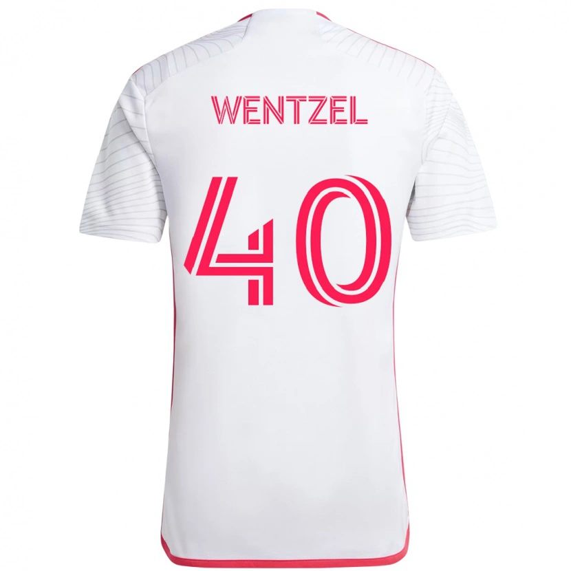 Danxen Kobiety Michael Wentzel #40 Biały Magenta Wyjazdowa Koszulka 2025/26 Koszulki Klubowe