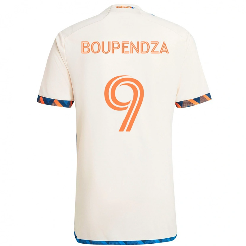 Danxen Kobiety Aaron Boupendza #9 Ciemnoniebieski Pomarańczowy Wyjazdowa Koszulka 2025/26 Koszulki Klubowe