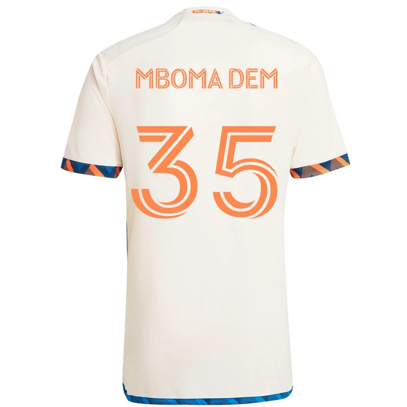 Danxen Kobiety Kenji Mboma Dem #35 Ciemnoniebieski Pomarańczowy Wyjazdowa Koszulka 2025/26 Koszulki Klubowe