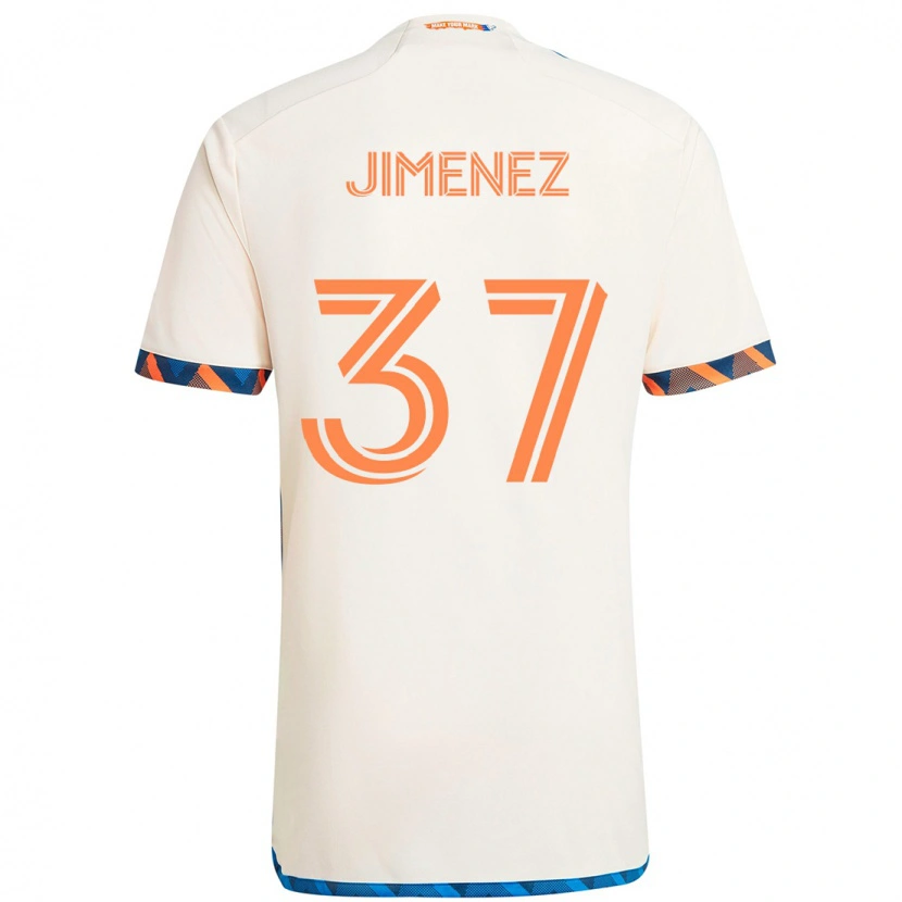 Danxen Kobiety Stiven Jimenez #37 Ciemnoniebieski Pomarańczowy Wyjazdowa Koszulka 2025/26 Koszulki Klubowe