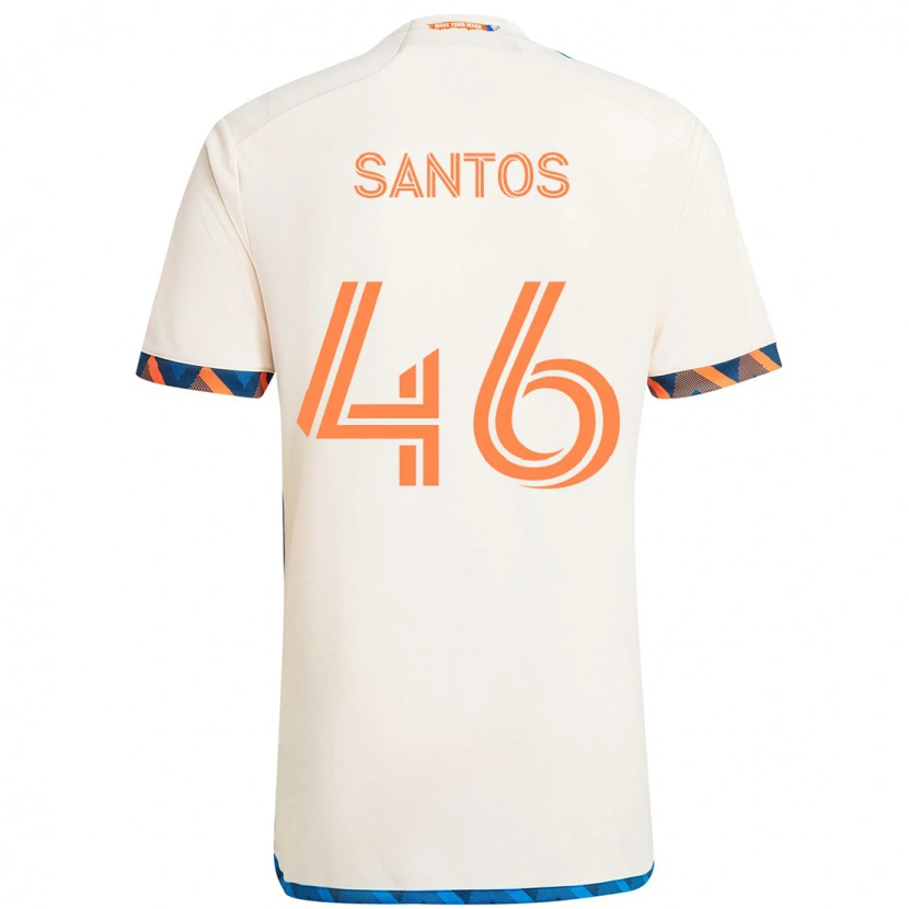 Danxen Kobiety Guilherme Santos #46 Ciemnoniebieski Pomarańczowy Wyjazdowa Koszulka 2025/26 Koszulki Klubowe