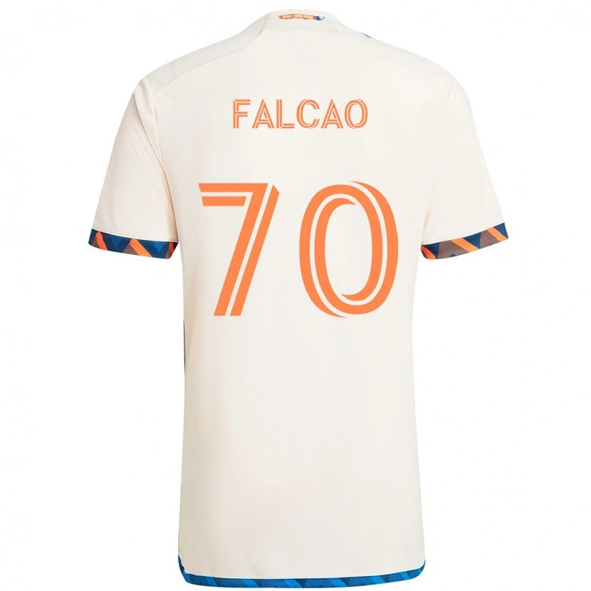 Danxen Kobiety Kiano Falcao #70 Ciemnoniebieski Pomarańczowy Wyjazdowa Koszulka 2025/26 Koszulki Klubowe