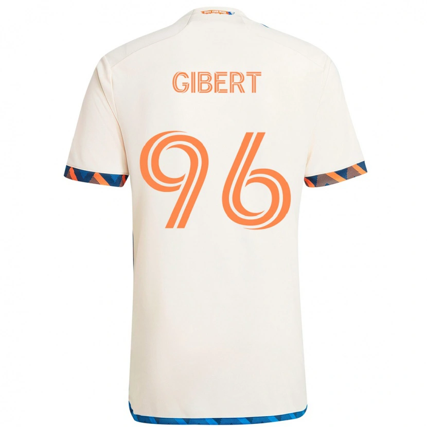 Danxen Kobiety Gaël Gibert #96 Ciemnoniebieski Pomarańczowy Wyjazdowa Koszulka 2025/26 Koszulki Klubowe
