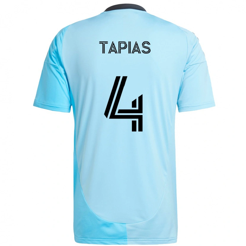 Danxen Kobiety Miguel Tapias #4 Czarny Niebieski Wyjazdowa Koszulka 2025/26 Koszulki Klubowe