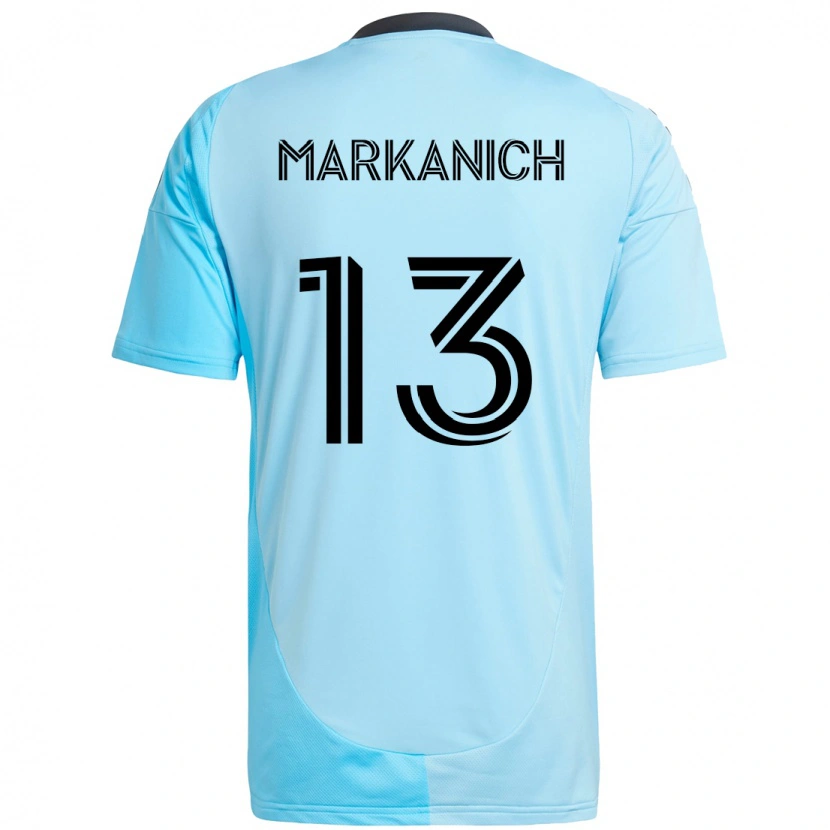 Danxen Kobiety Anthony Markanich Jr. #13 Czarny Niebieski Wyjazdowa Koszulka 2025/26 Koszulki Klubowe