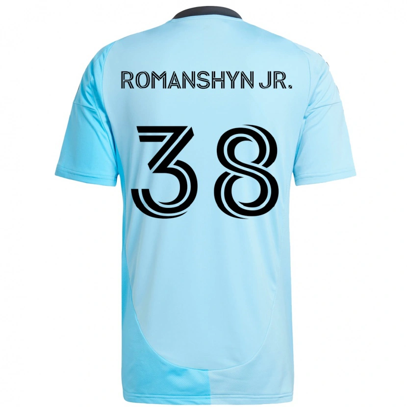 Danxen Kobiety Kage Romanshyn Jr. #38 Czarny Niebieski Wyjazdowa Koszulka 2025/26 Koszulki Klubowe