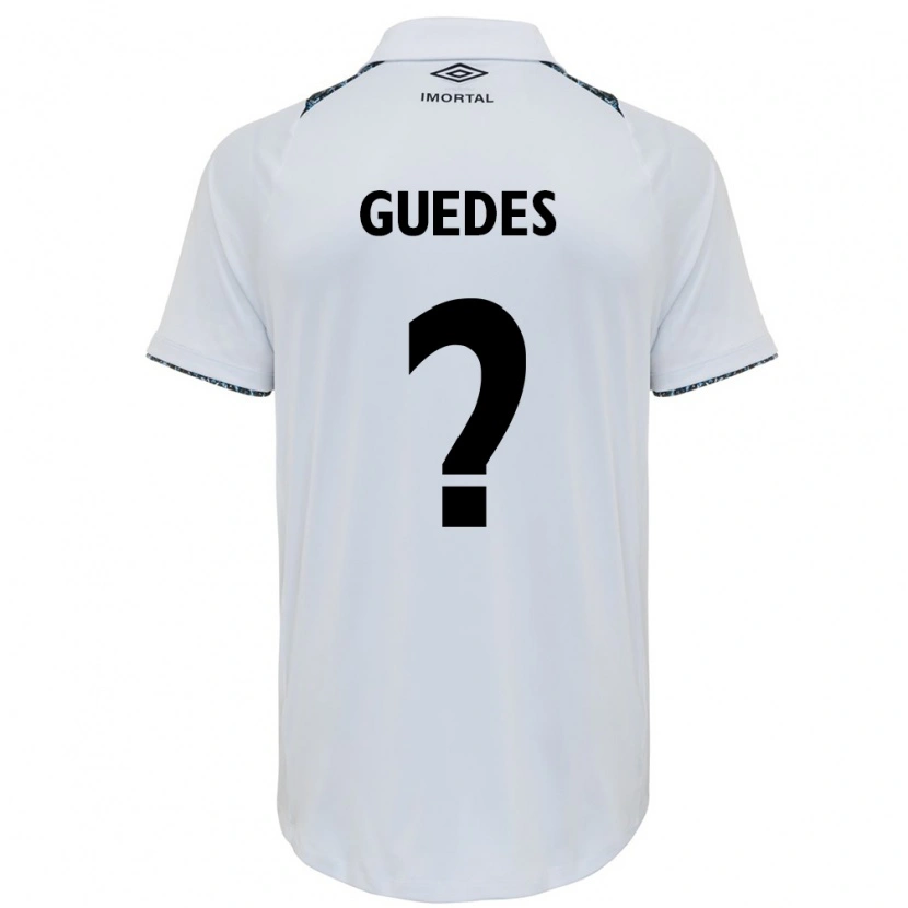 Danxen Kobiety Guilherme Guedes #0 Niebieski Czarny Biały Wyjazdowa Koszulka 2025/26 Koszulki Klubowe