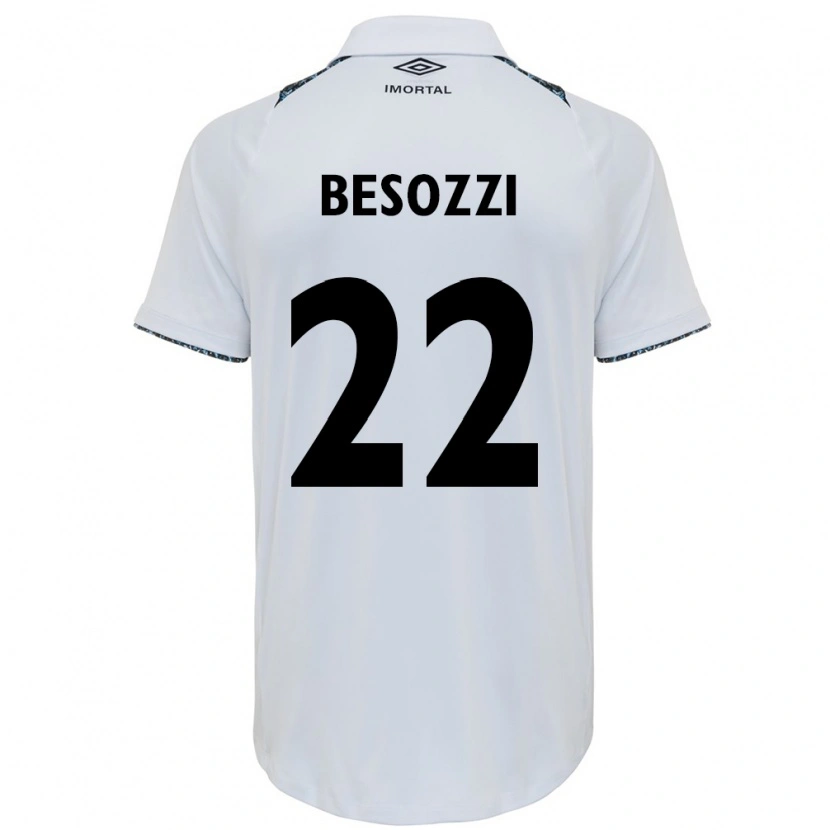 Danxen Kobiety Lucas Besozzi #22 Niebieski Czarny Biały Wyjazdowa Koszulka 2025/26 Koszulki Klubowe