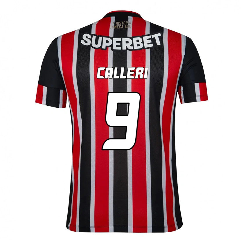 Danxen Kobiety Jonathan Calleri #9 Czerwony Czarny Biały Wyjazdowa Koszulka 2025/26 Koszulki Klubowe