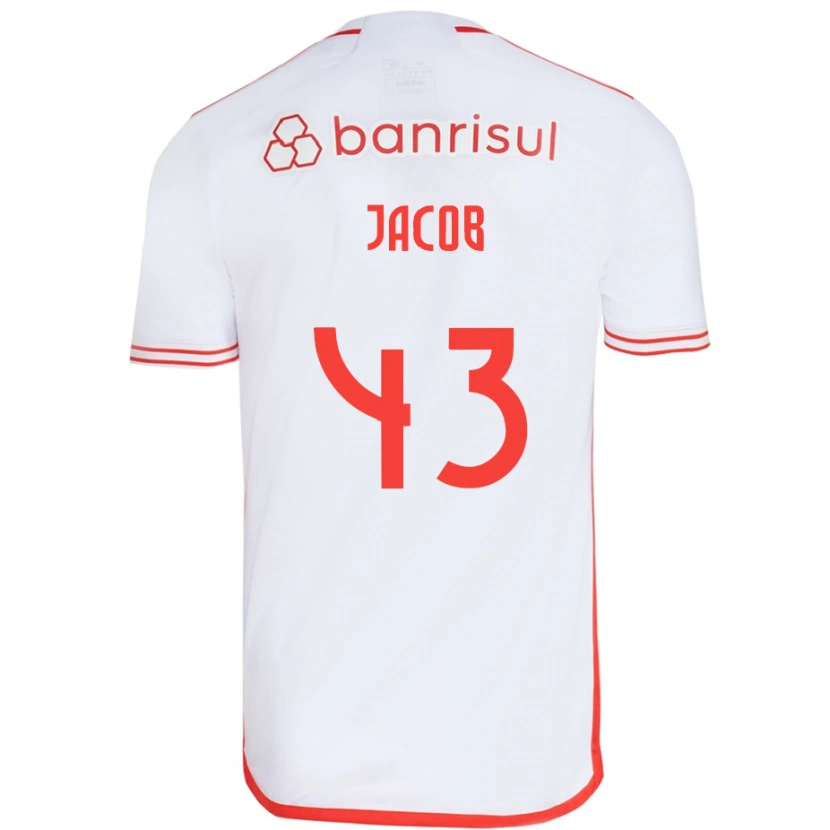 Danxen Kobiety Bernardo Jacob #43 Czerwony Biały Wyjazdowa Koszulka 2025/26 Koszulki Klubowe