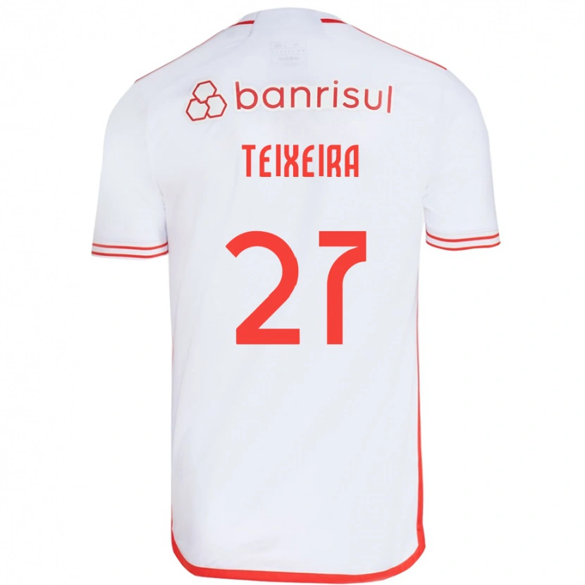 Danxen Kobiety Danny Teixeira #27 Biały Czerwony Wyjazdowa Koszulka 2025/26 Koszulki Klubowe