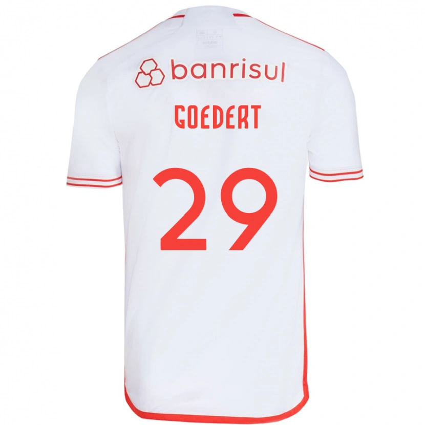 Danxen Kobiety Alice Goedert #29 Czerwony Biały Wyjazdowa Koszulka 2025/26 Koszulki Klubowe