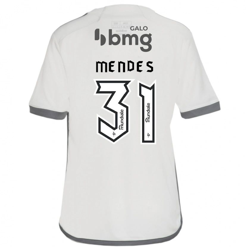 Danxen Kobiety Matheus Mendes #31 Biały Czarny Wyjazdowa Koszulka 2025/26 Koszulki Klubowe