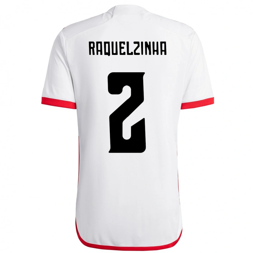 Danxen Kobiety Raquelzinha #2 Czerwony Czarny Wyjazdowa Koszulka 2025/26 Koszulki Klubowe