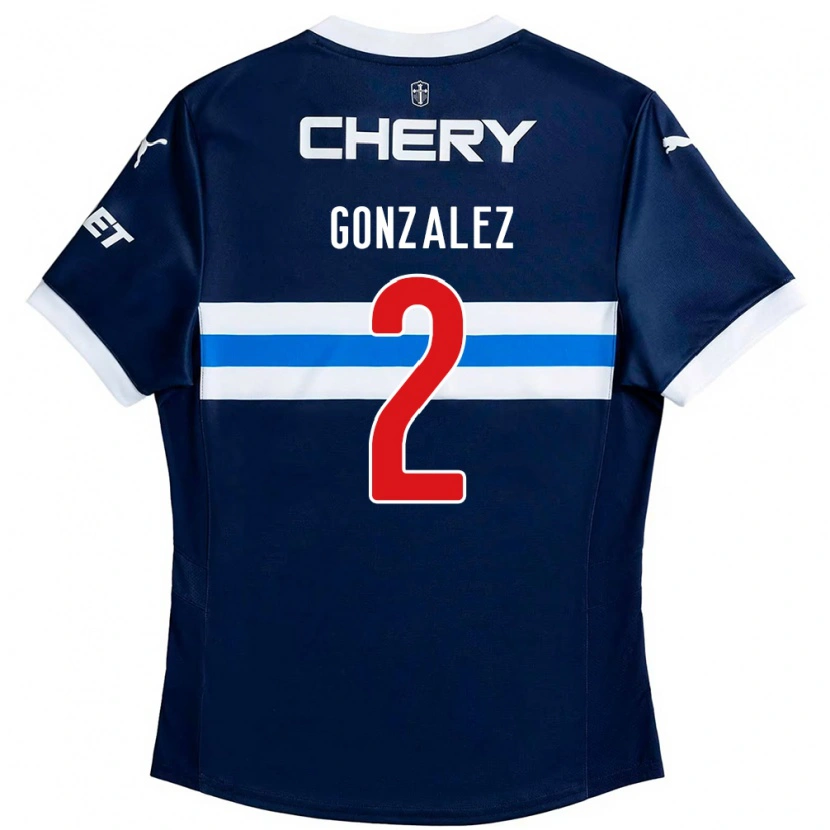 Danxen Kobiety Daniel González #2 Czarny Niebieski Wyjazdowa Koszulka 2025/26 Koszulki Klubowe