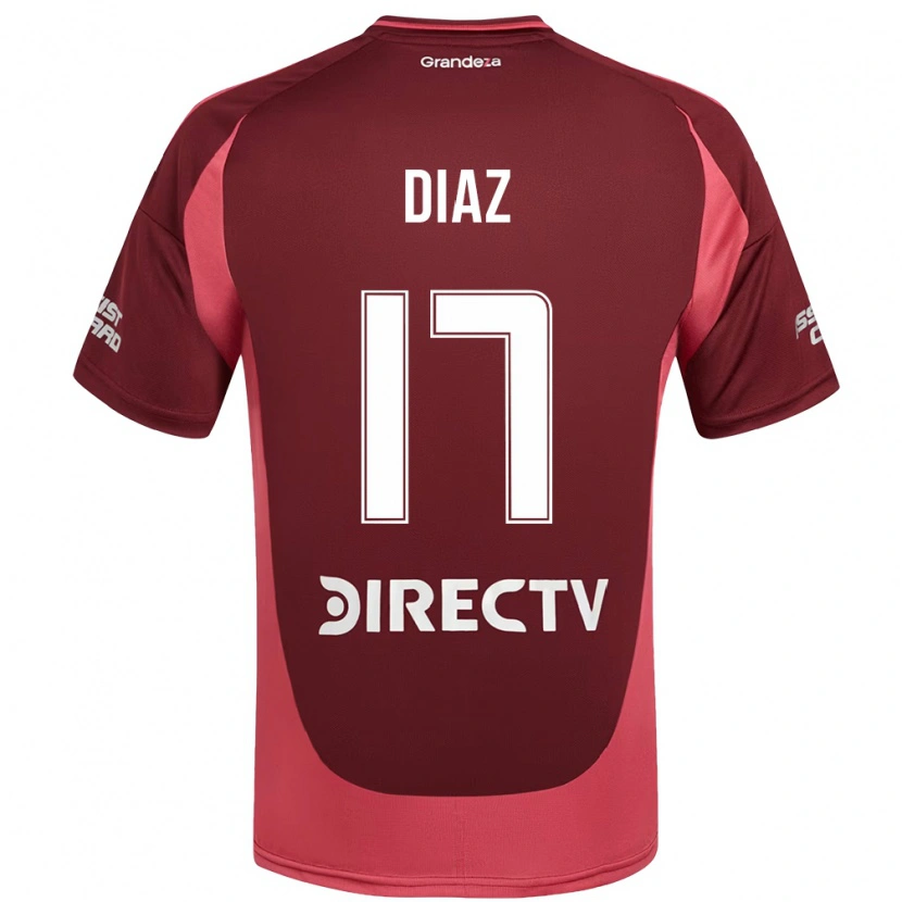 Danxen Kobiety Paulo Díaz #17 Biały Czerwony Wyjazdowa Koszulka 2025/26 Koszulki Klubowe