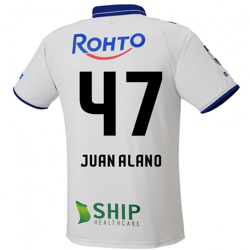 Danxen Kobiety Juan Alano #47 Niebieski Biały Czarny Wyjazdowa Koszulka 2025/26 Koszulki Klubowe