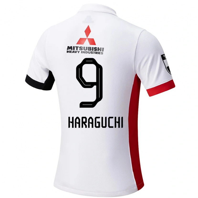 Danxen Kobiety Genki Haraguchi #9 Czerwony Biały Wyjazdowa Koszulka 2025/26 Koszulki Klubowe