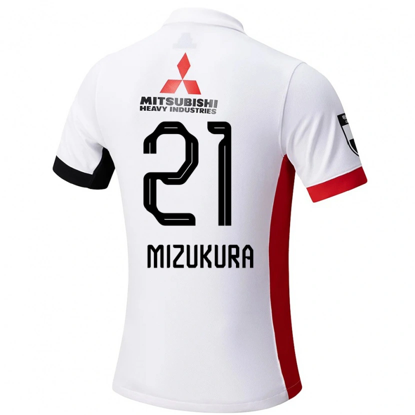Danxen Kobiety Kei Mizukura #21 Czerwony Biały Wyjazdowa Koszulka 2025/26 Koszulki Klubowe