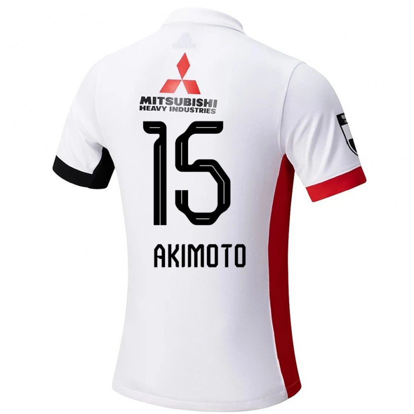 Danxen Kobiety Takahiro Akimoto #15 Czerwony Biały Wyjazdowa Koszulka 2025/26 Koszulki Klubowe