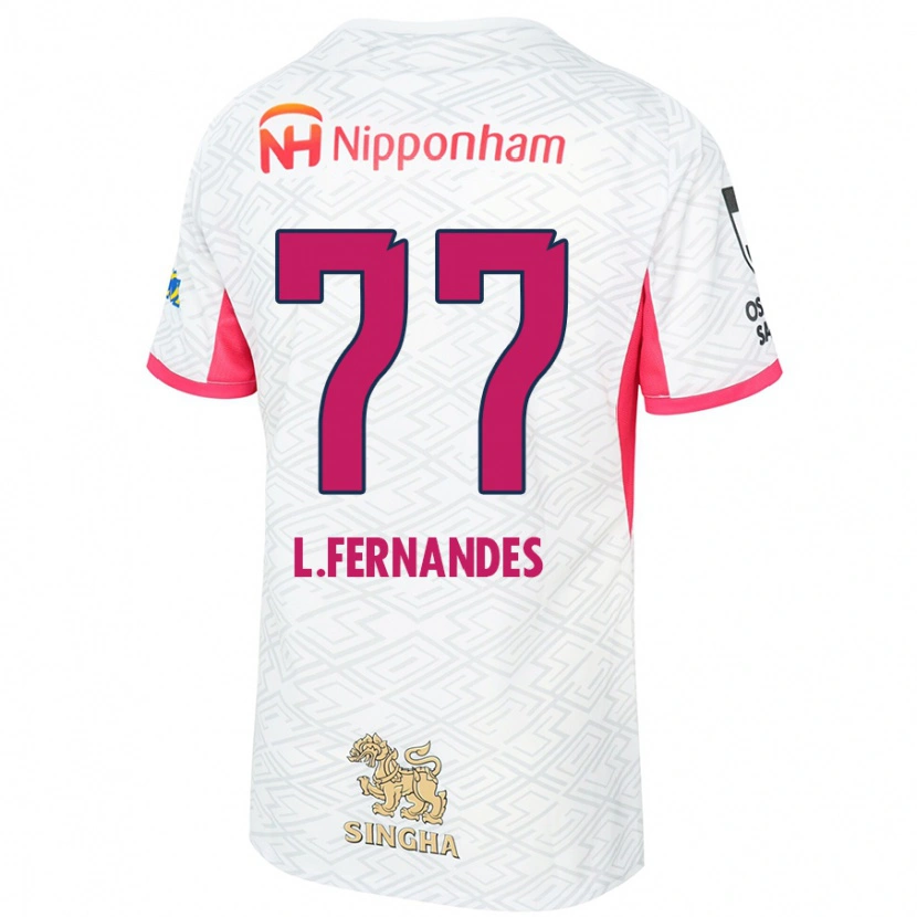 Danxen Kobiety Lucas Fernandes #77 Sakura Różowy Biały Wyjazdowa Koszulka 2025/26 Koszulki Klubowe