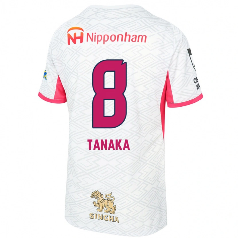 Danxen Kobiety Tomoko Tanaka #8 Sakura Różowy Biały Wyjazdowa Koszulka 2025/26 Koszulki Klubowe