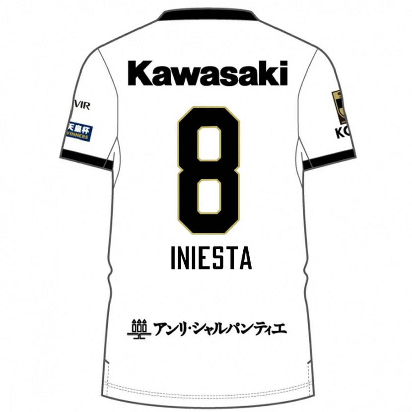 Danxen Kobiety Andres Iniesta #8 Burgundzki Czarny Wyjazdowa Koszulka 2025/26 Koszulki Klubowe