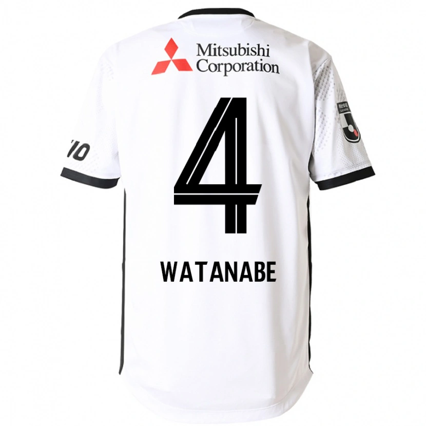 Danxen Kobiety Tsuyoshi Watanabe #4 Królewski Niebieski Biały Wyjazdowa Koszulka 2025/26 Koszulki Klubowe