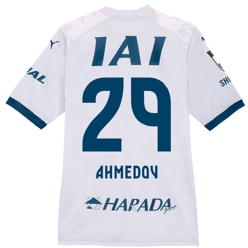 Danxen Kobiety Ahmed Ahmedov #29 Biały Królewski Niebieski Wyjazdowa Koszulka 2025/26 Koszulki Klubowe