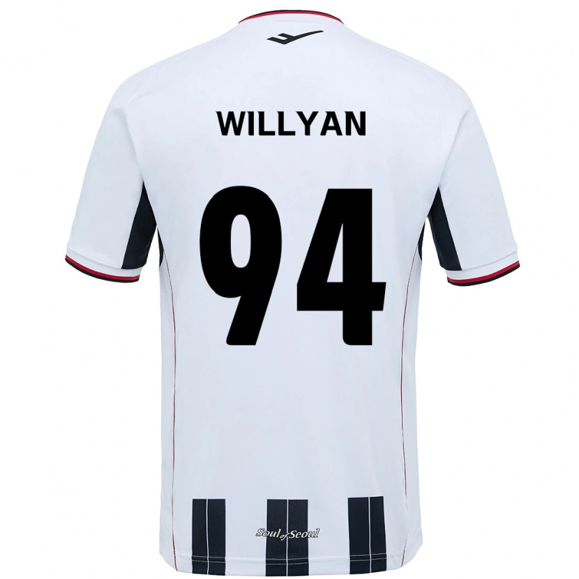 Danxen Kobiety Willyan #94 Biały Czarny Wyjazdowa Koszulka 2025/26 Koszulki Klubowe