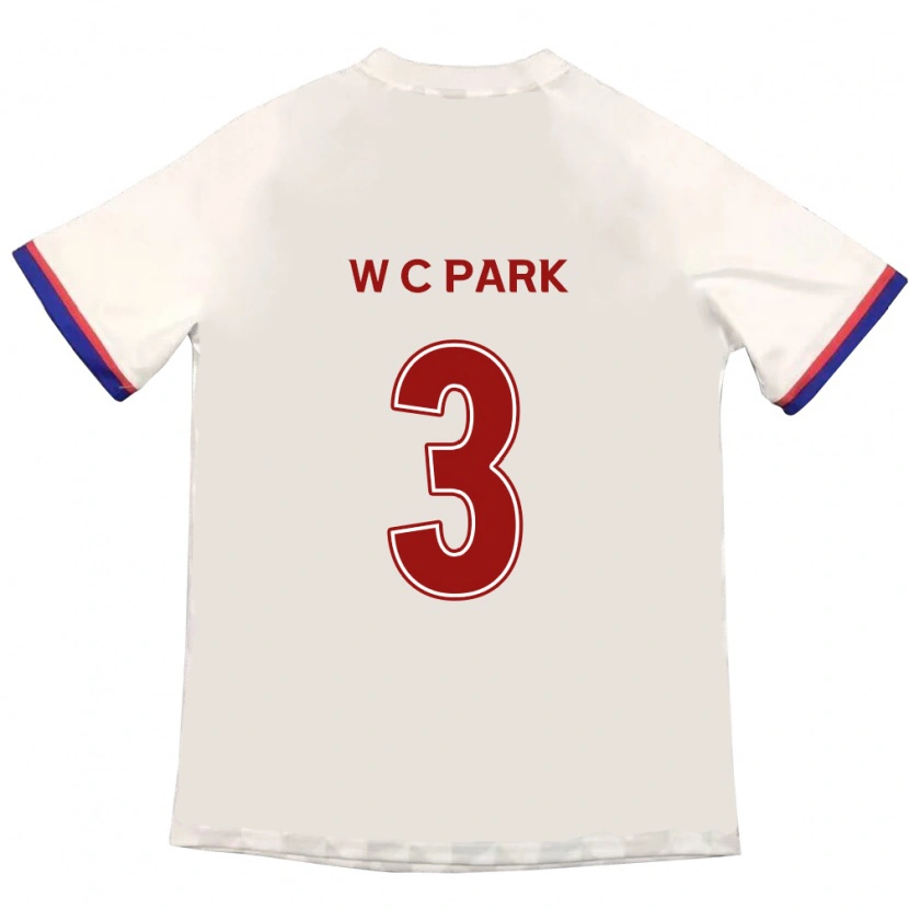 Danxen Kobiety Cheol-Woo Park #3 Złamana Biel Czerwony Wyjazdowa Koszulka 2025/26 Koszulki Klubowe