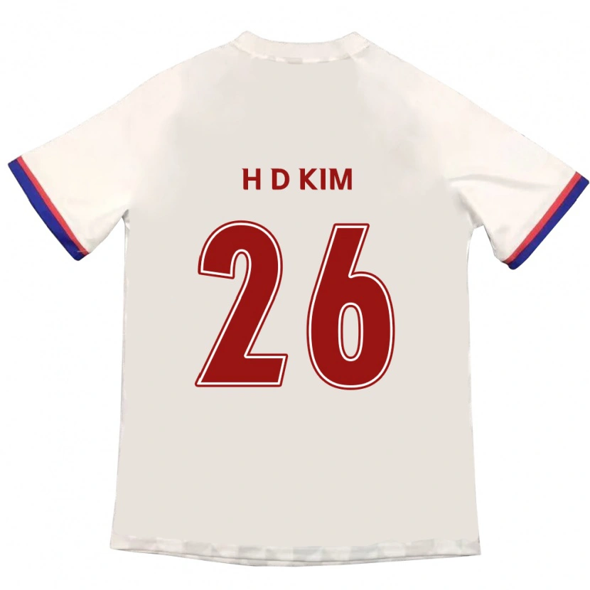 Danxen Kobiety Dae-Hyun Kim #26 Królewski Niebieski Czerwony Wyjazdowa Koszulka 2025/26 Koszulki Klubowe