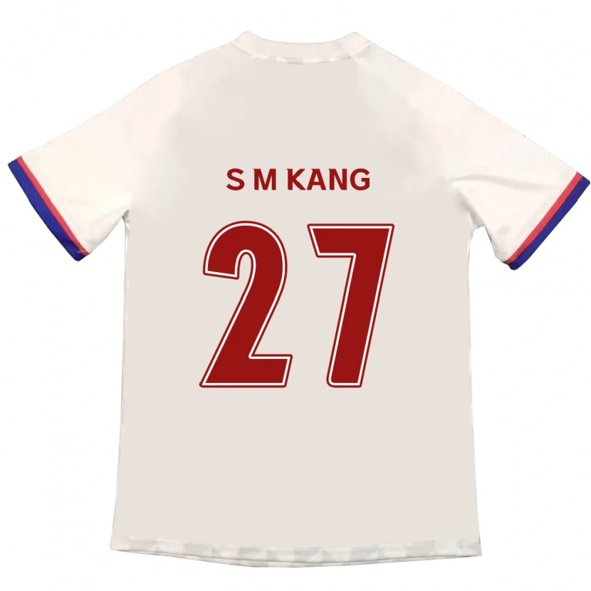 Danxen Kobiety Min-Sung Kang #27 Królewski Niebieski Czerwony Wyjazdowa Koszulka 2025/26 Koszulki Klubowe