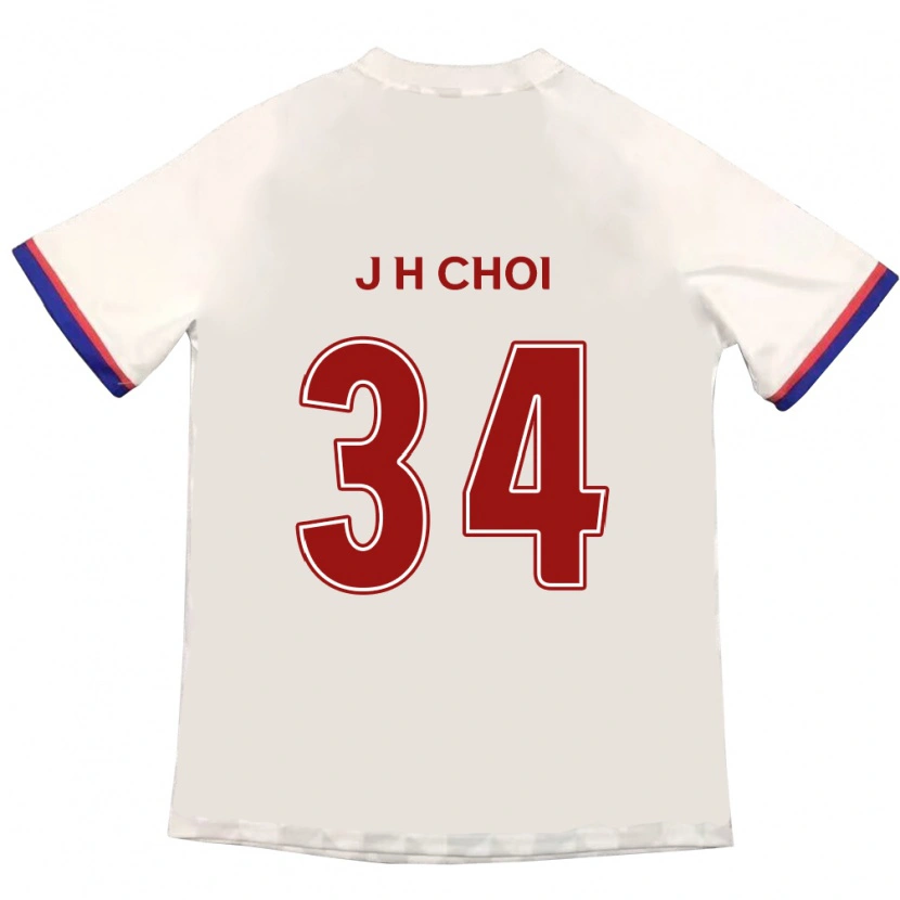 Danxen Kobiety Jin-Hyeok Choi #34 Królewski Niebieski Czerwony Wyjazdowa Koszulka 2025/26 Koszulki Klubowe