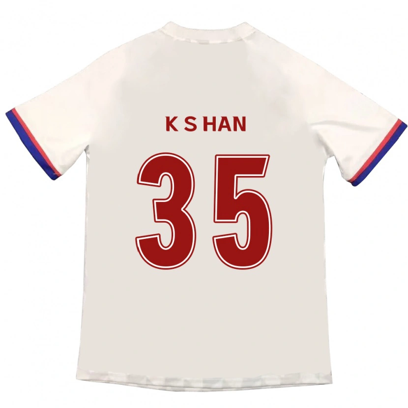 Danxen Kobiety Sang-Kyu Han #35 Królewski Niebieski Czerwony Wyjazdowa Koszulka 2025/26 Koszulki Klubowe