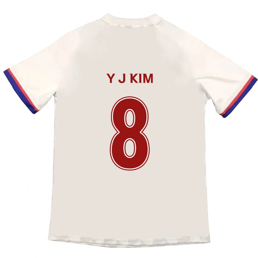 Danxen Kobiety Kim Yun-Ji #8 Królewski Niebieski Czerwony Wyjazdowa Koszulka 2025/26 Koszulki Klubowe